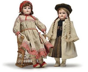 Biskuitporzellan-Puppen Ende des 19. Jahrhunderts