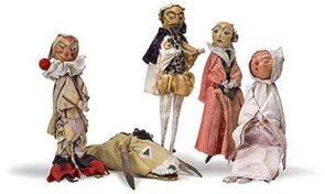 Handpuppen für das Kinderspiel von 1925 bis 1940