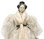 Puppe von 1829 mit Papiermaché-Brustkopf