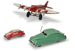 Flugzeug, Volkswagen und PKW von ca. 1945 / 1950