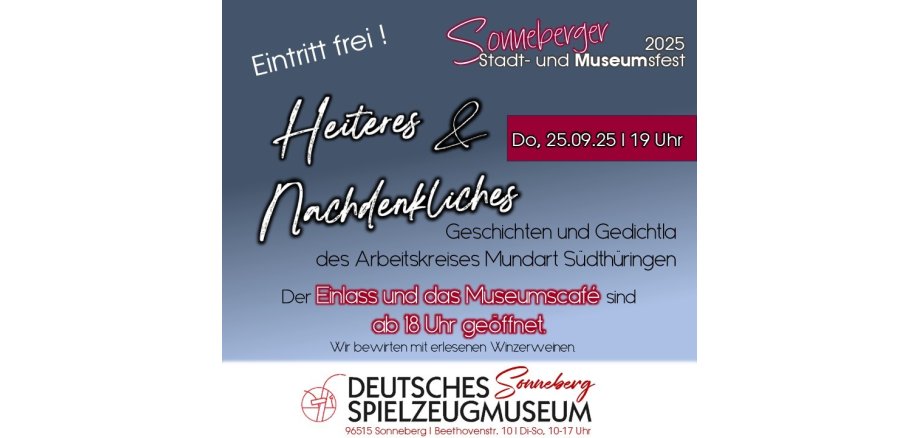 Mundartabend im Deutschen Spielzeugmuseum